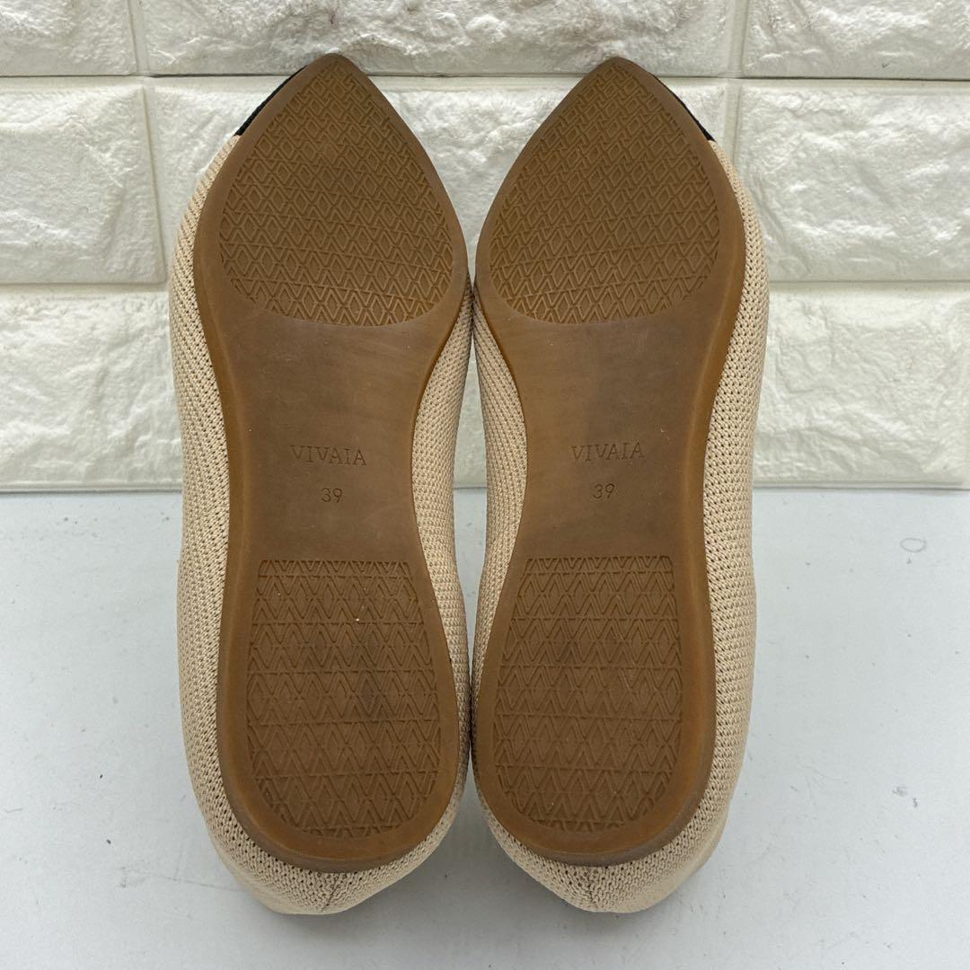 【美品】Vivaia ヴィヴァイア ポインテッドトゥ フラットシューズ 39