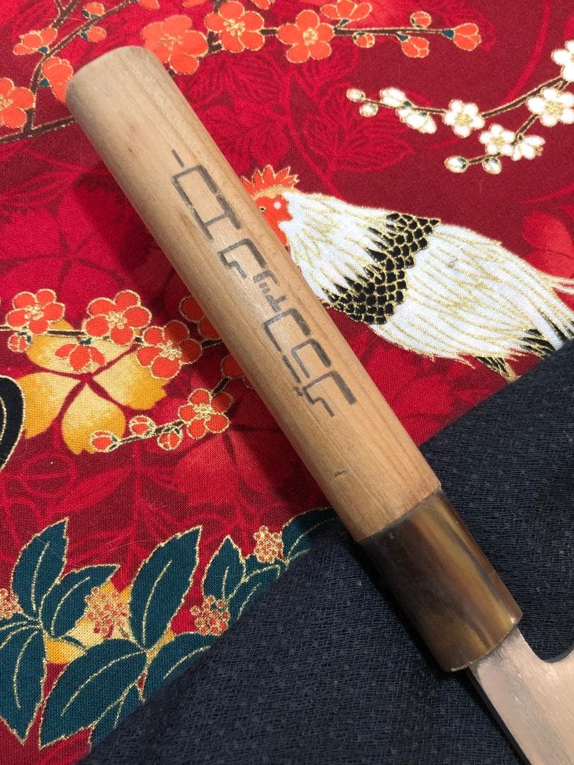 【研ぎ済み】青鋼・本鍛錬　水牛口　堺神徳　柳刃包丁　和包丁　ナイフ　料理　釣り