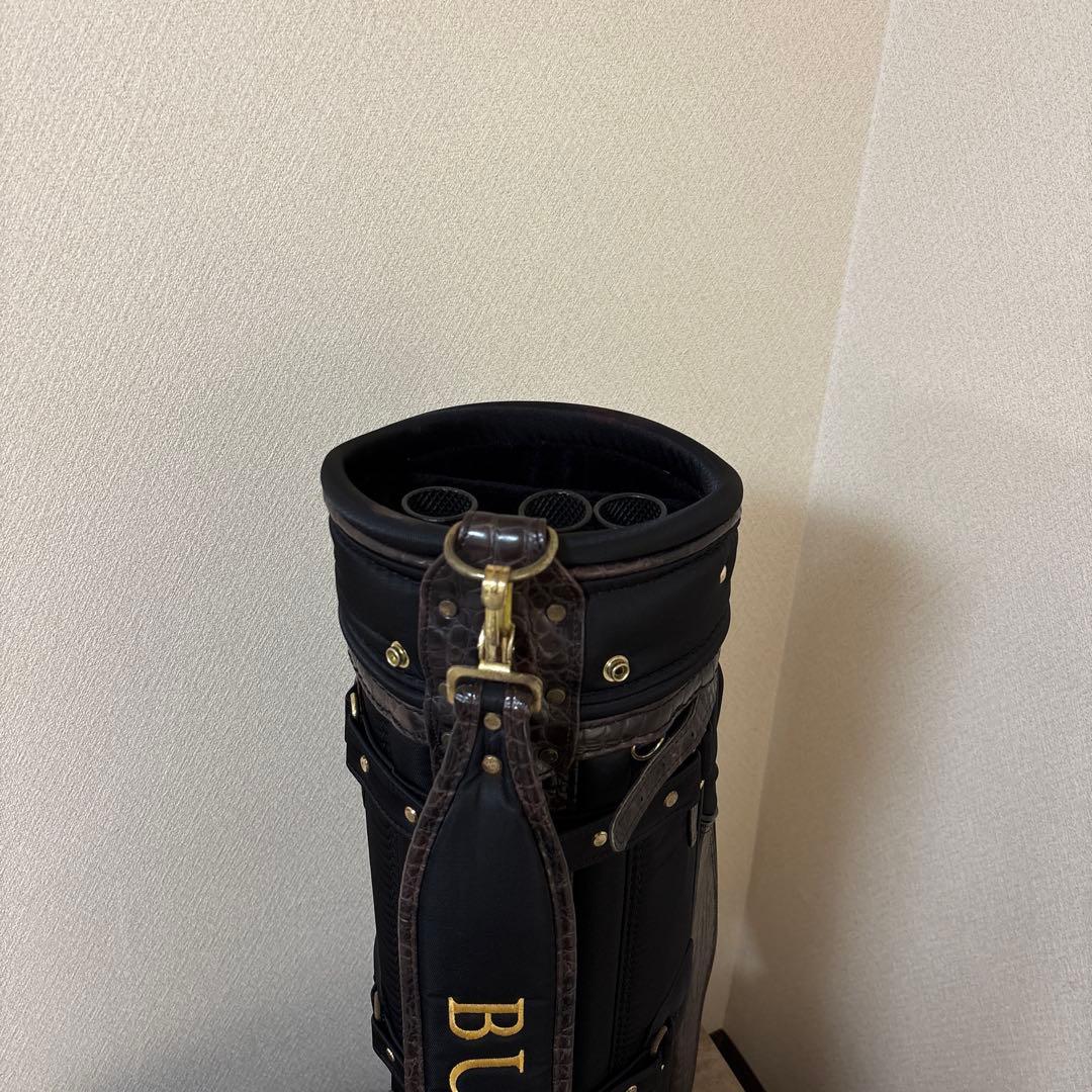 ブルガリ　ゴルフ　キャディバッグ　ヴィンテージ 旧ロゴ×刺繍　希少　クロコ型押