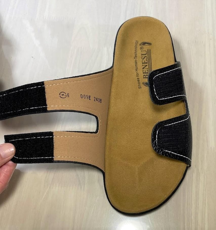 新品 24㎝ 009B ベネッシュ BENESU 外履きサンダル 黒 ベネシュ