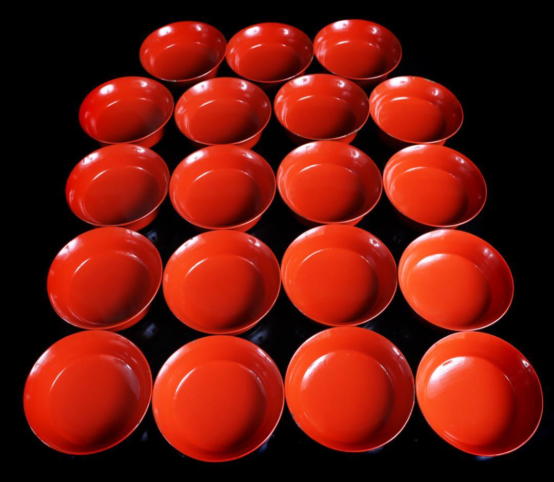 塗師橘屋友七 木皿 19枚 銘々皿 菓子皿 共箱