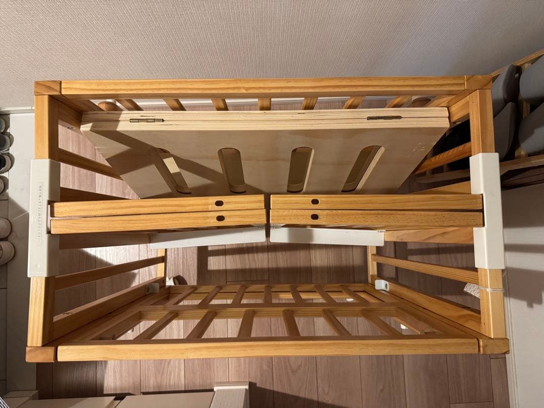 大和　パタン2 木製ベビーベッド 前側開閉機能付き