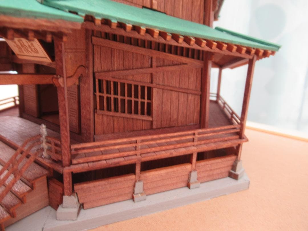 【完成品】会津さざえ堂模型　縮尺１／７５　高さ約１５ｃｍ