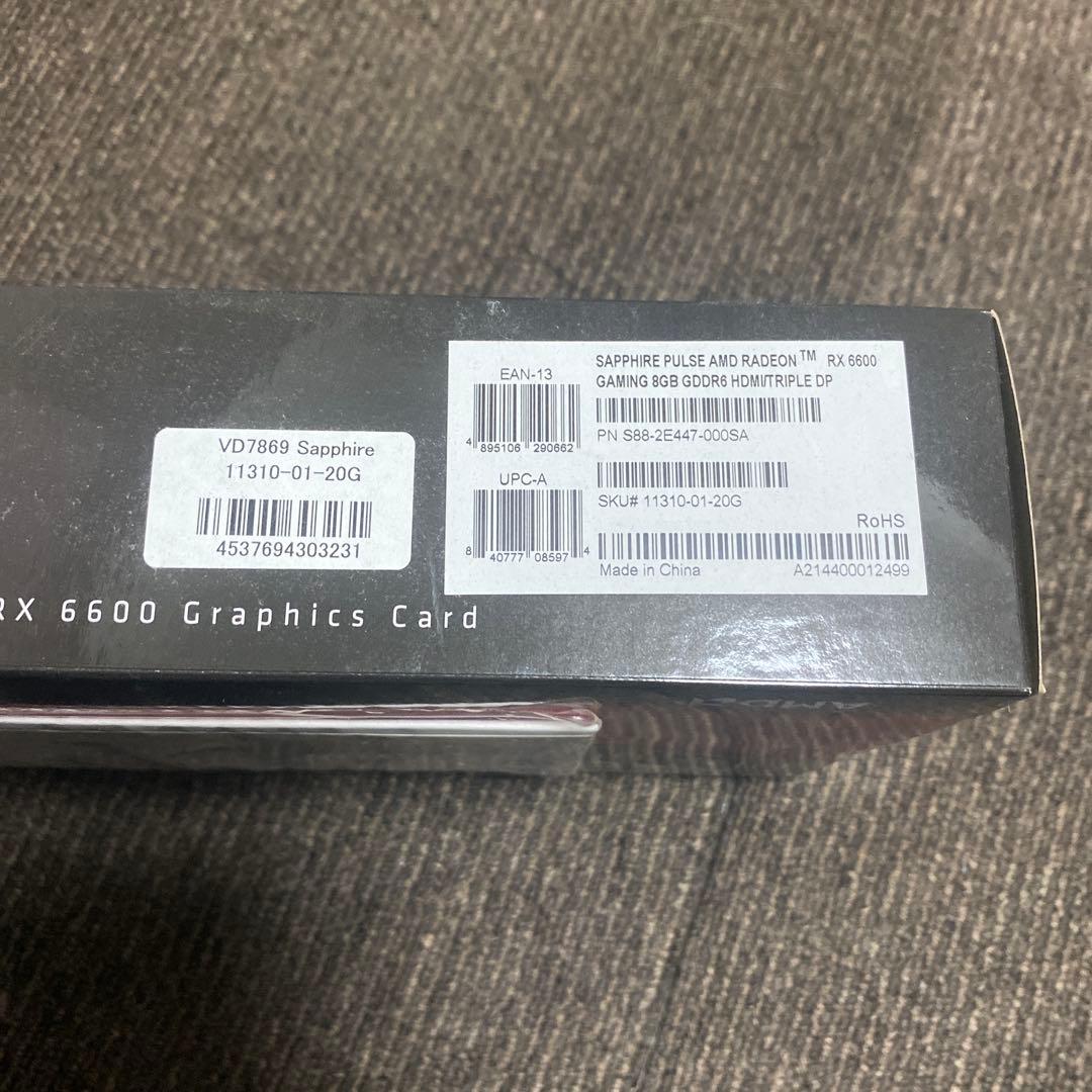 未使用新品　SAPPHIRE PULSE AMD RADEON RX6600
