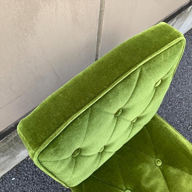 カリモク60 カフェチェア モケットグリーン