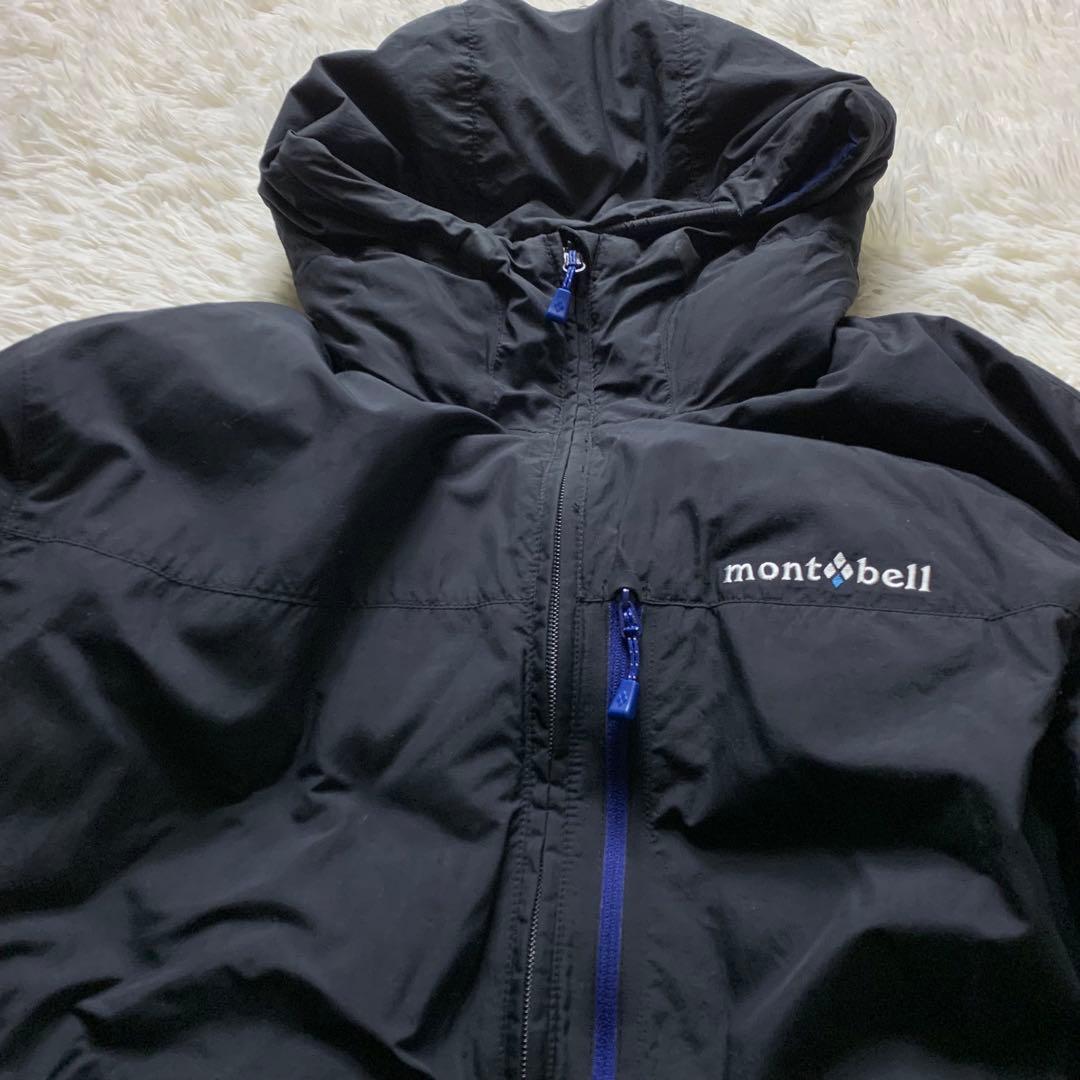 お*具様 美品■モンベル ダウンジャケット リバーシブル ブルー　1101492