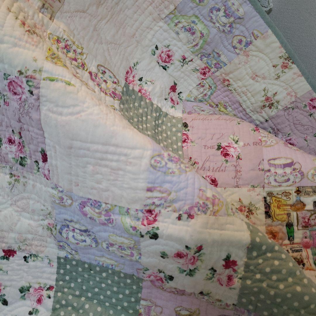 ❣️パッチワークキルト❣️爽やかキルト❣️リバーシブル