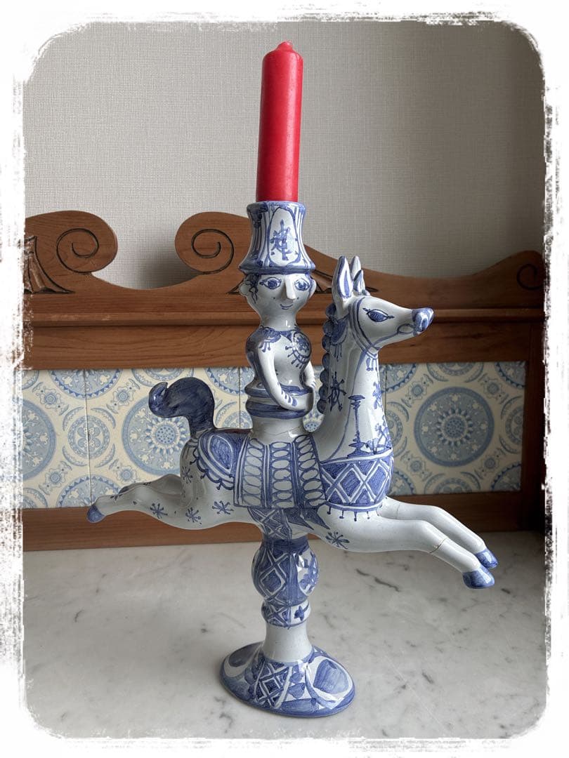 Bjorn Wiinblad キャンドルスタンド　1997年　アトリエ手捻り作品