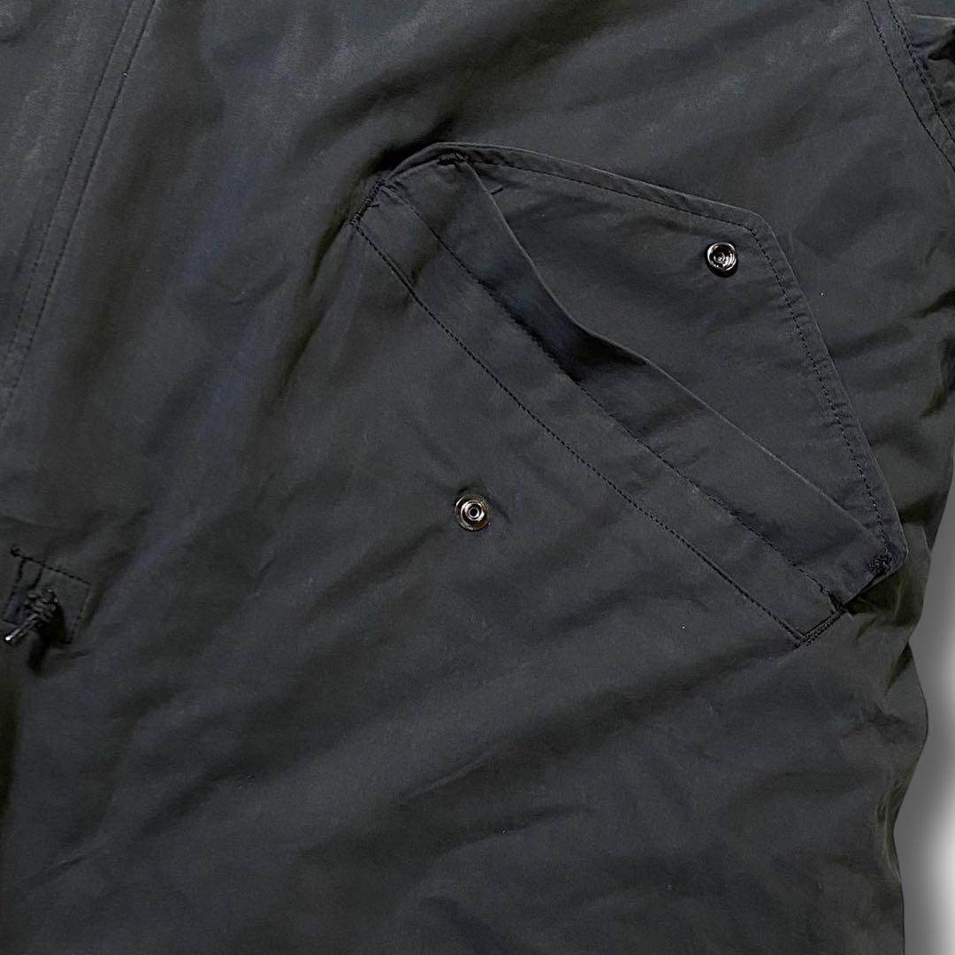 M ビームス 裏地キルティング ビッグシルエット 2way モッズコート 黒