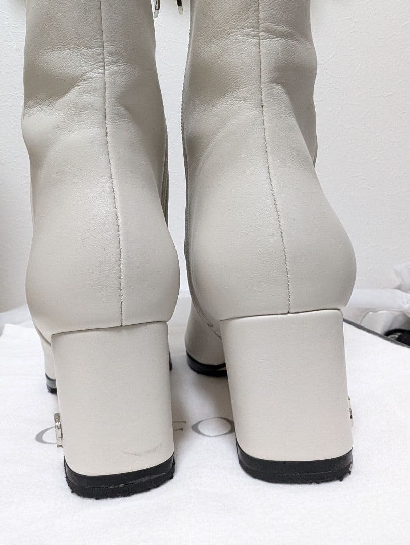 CELFORD アイボリー ロングブーツ 37
