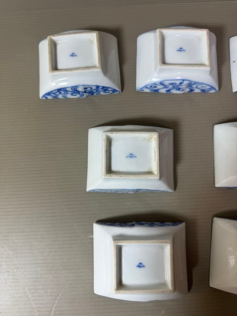 2889 深川製磁　涼彩紅葉　小皿　8cm 7客