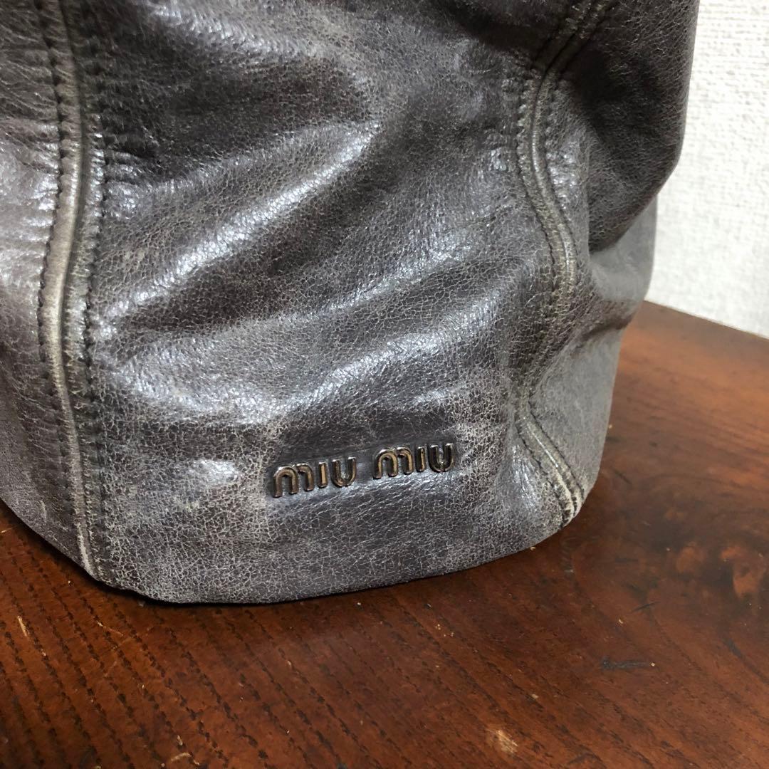 バッグ 00s MIU MIU leather hand bag archive
