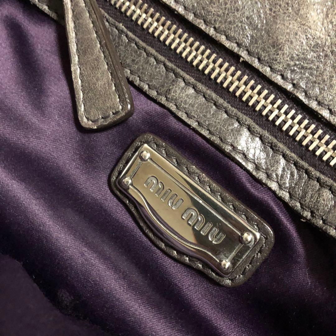 バッグ 00s MIU MIU leather hand bag archive