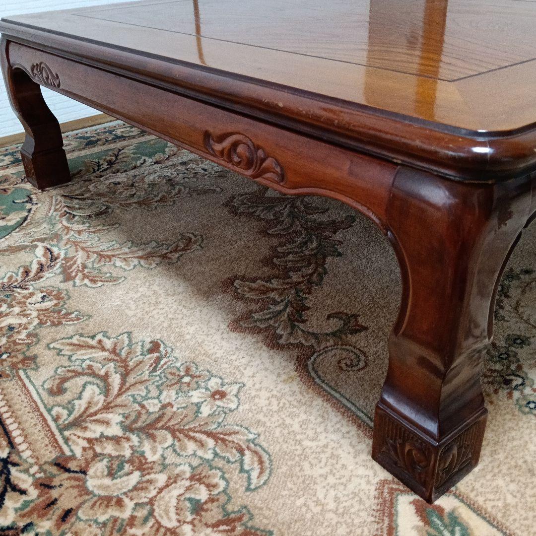 最終値下げ！家具調こたつ 彫刻入り