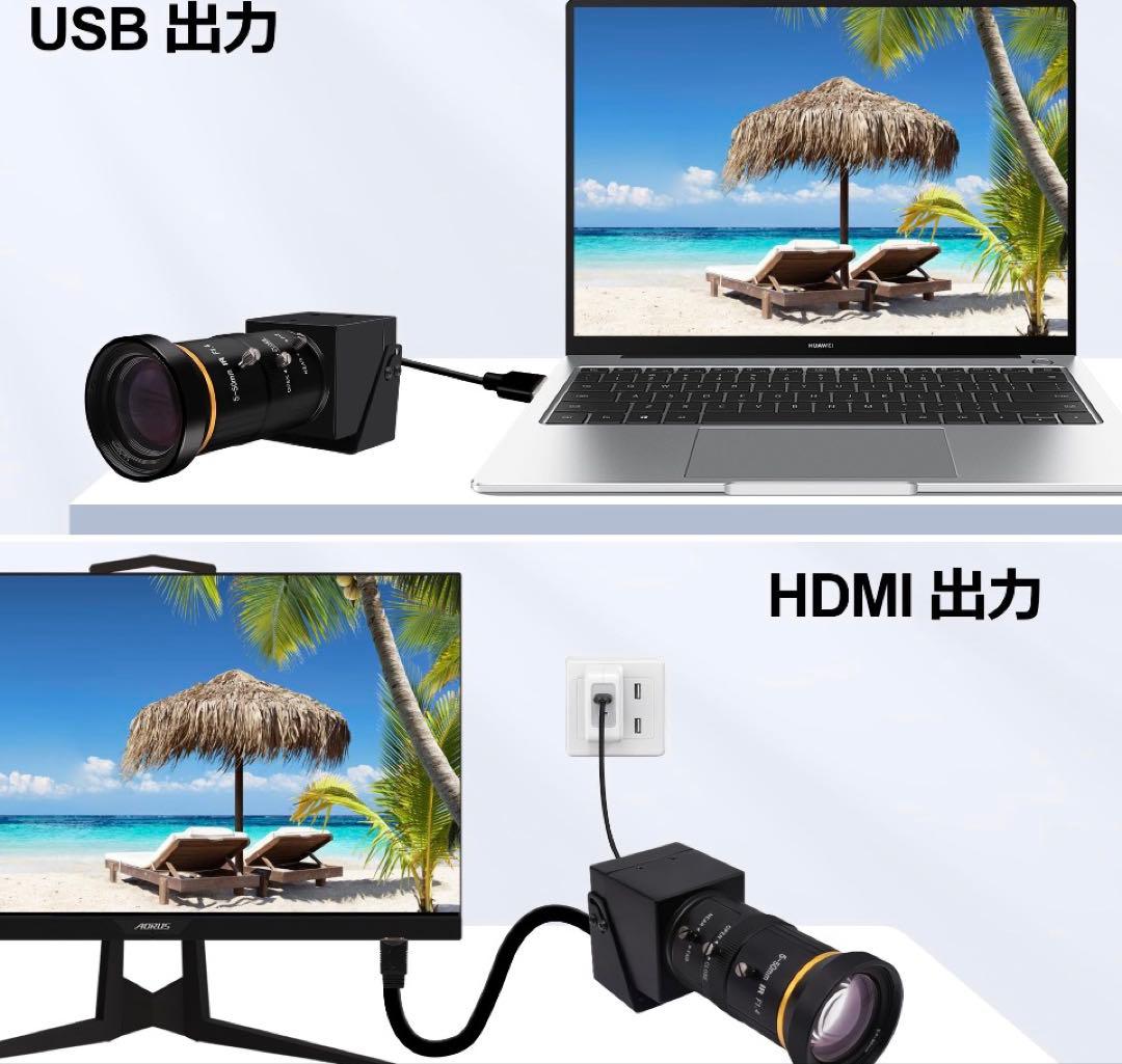 HDMI USBカメラ 4K webカメラ USB 10倍ズーム 5-50mm