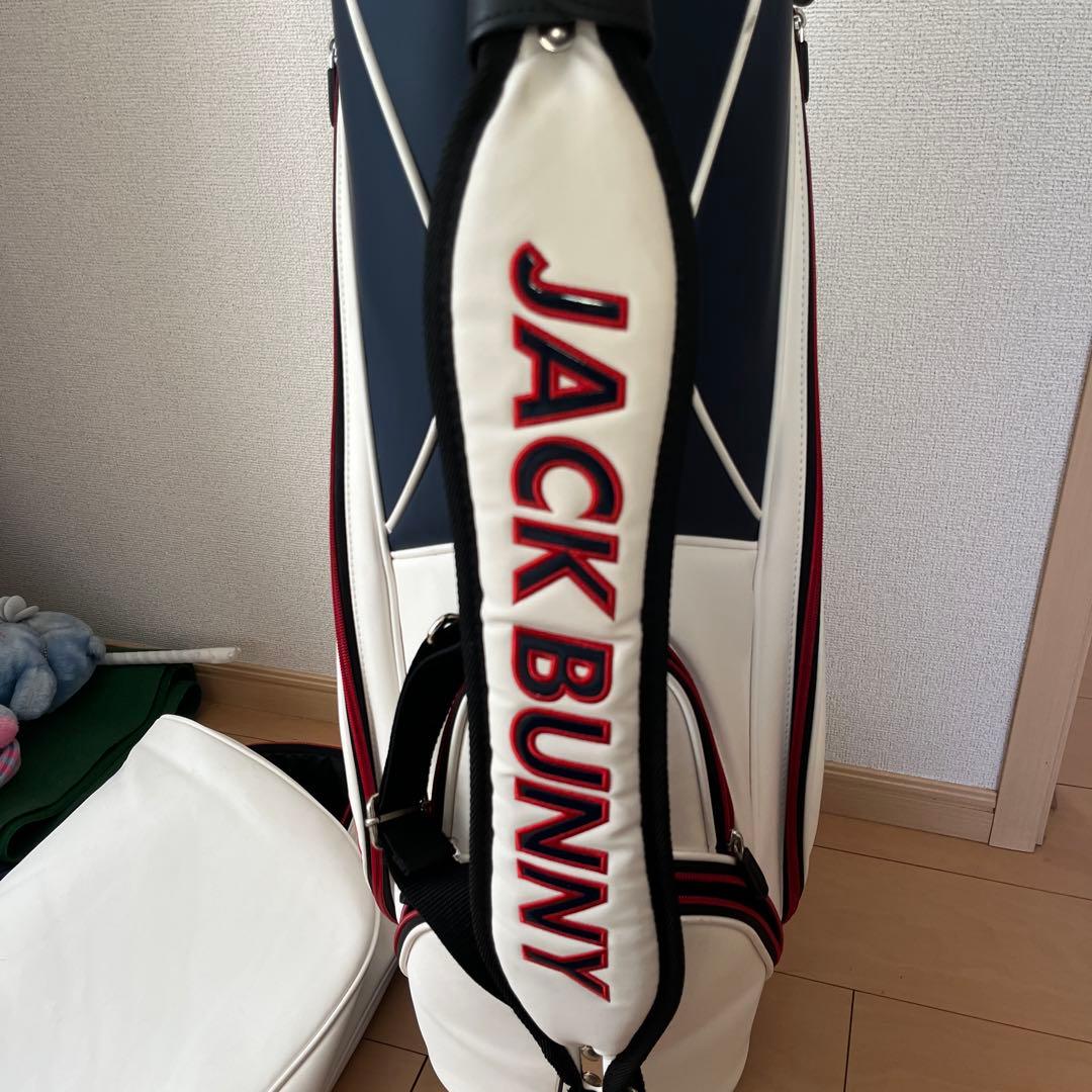 はらJACK BUNNY キャディバッグ ホワイト/ネイビー