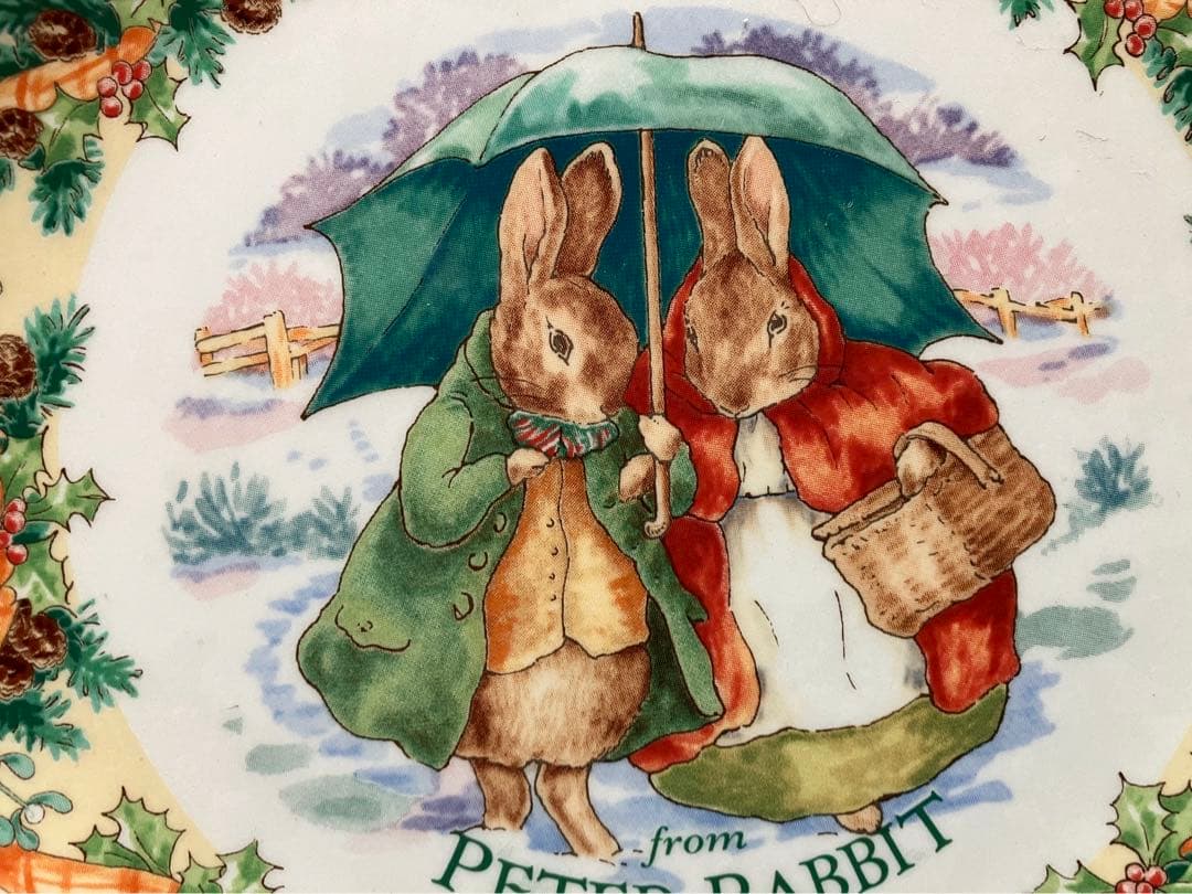 ピーターラビット　ウェッジウッド　クリスマス プレート　6枚　Xmas 送料込