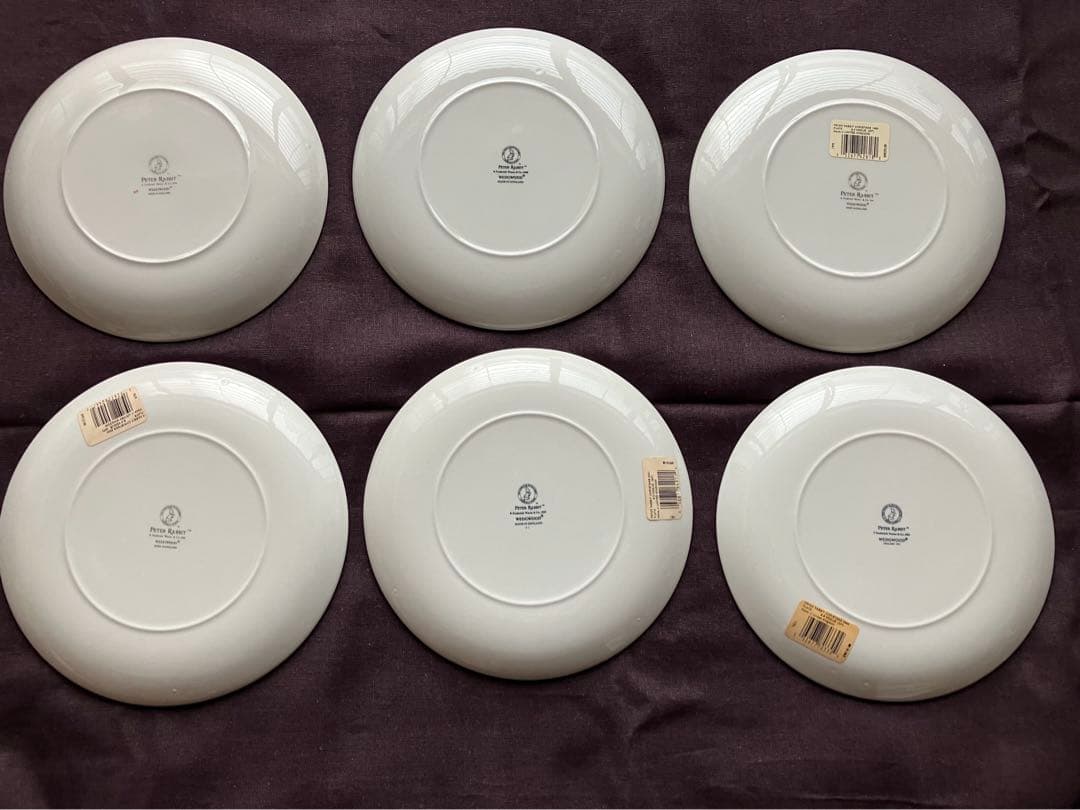 ピーターラビット　ウェッジウッド　クリスマス プレート　6枚　Xmas 送料込