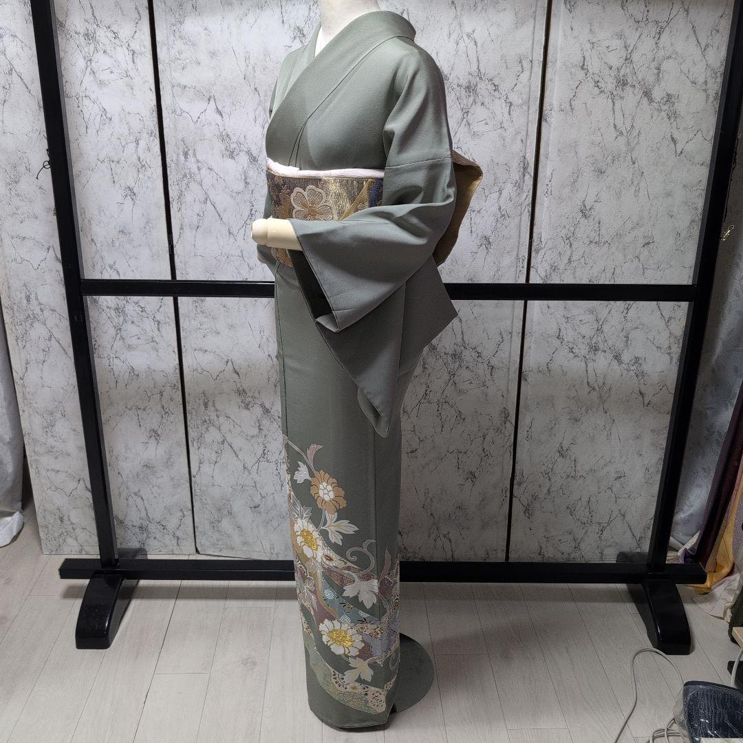 みっちょる様正絹色留袖　金駒金箔　落款　一つ紋