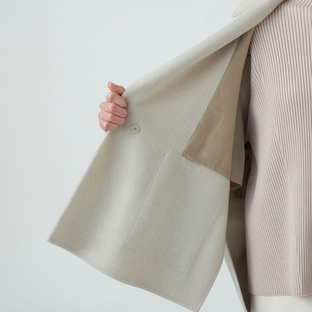 【美品】ballsey ウールショートコートベージュ34(クリーニング済)