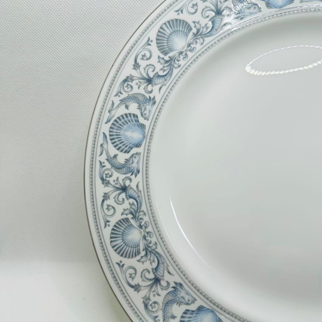 ウェッジウッド ドルフィンホワイト ディナープレート 27cm 6枚セット　黒壺