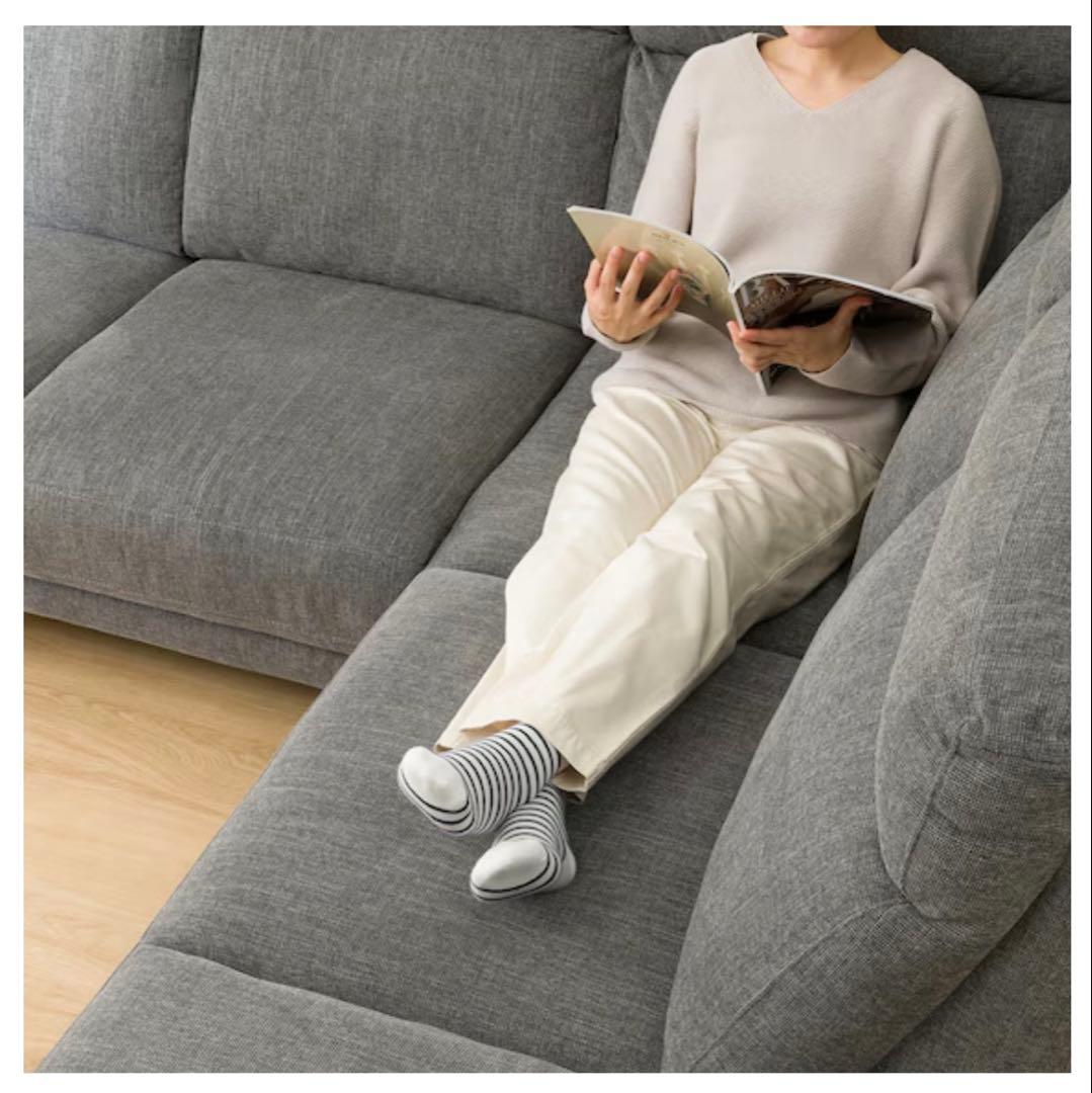 コーナーソファセット布貼りタイプ(LB07 左コーナー DGY)