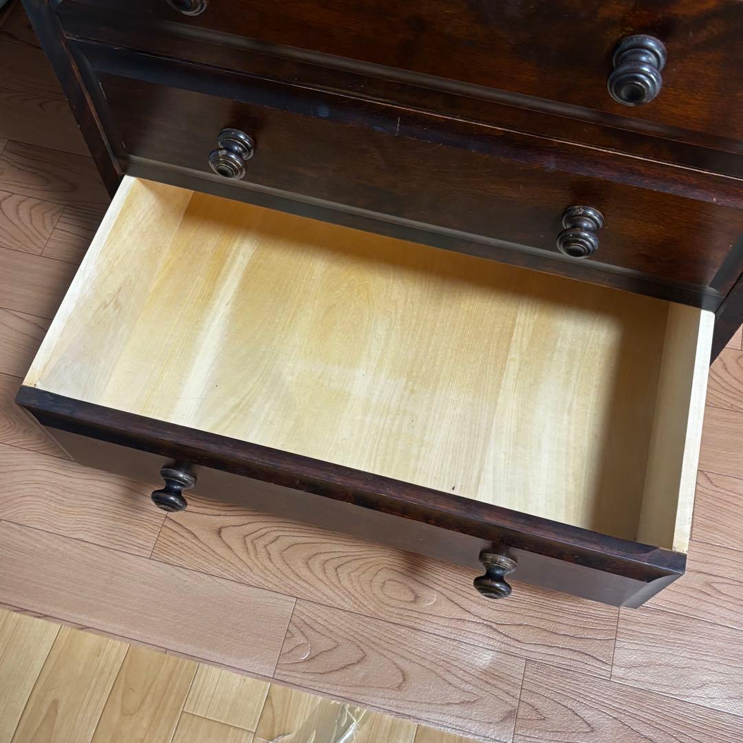 北海道民芸家具 整理タンス 7段9杯 ハイチェスト 整理箪笥 引き出し