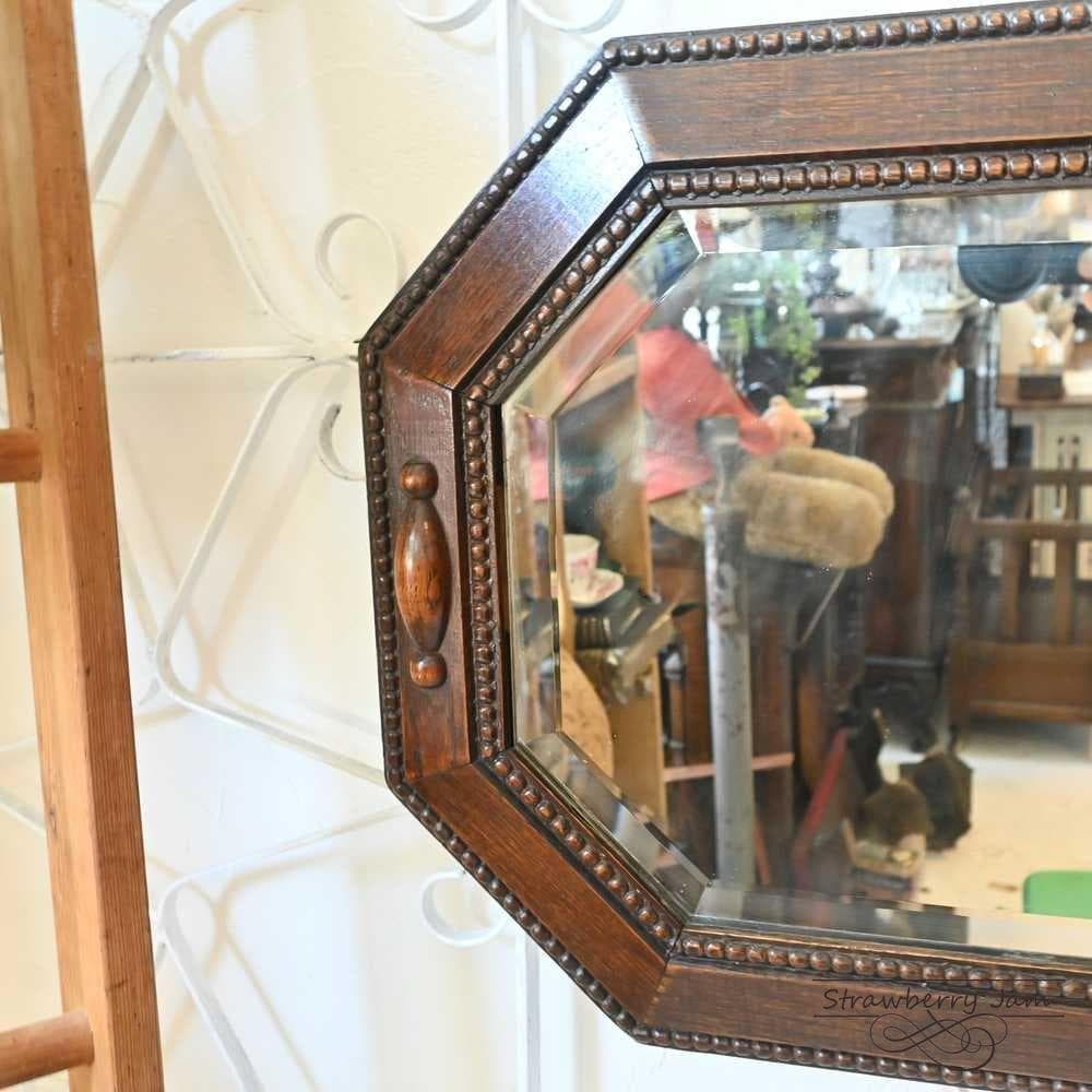 L3705-254 英国アンティーク オーク 壁掛けミラー ミラー インテリア