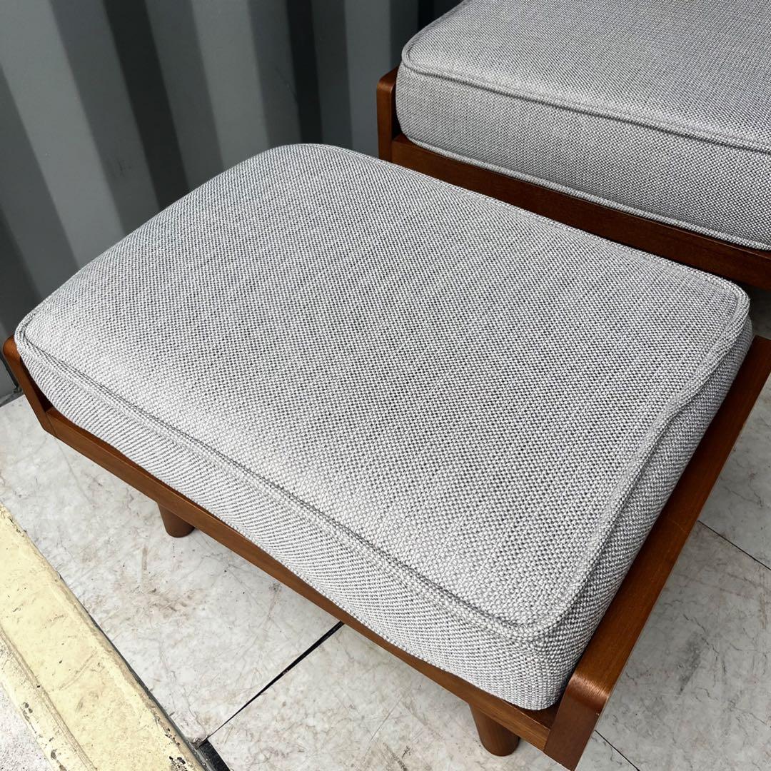 取付無料！ウニコ アルベロ 北欧風ナチュラルファブリック1Pソファ・オットマン✨