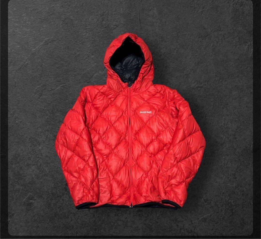 【mont-bell】リバーシブルダウンジャケット 黒/赤