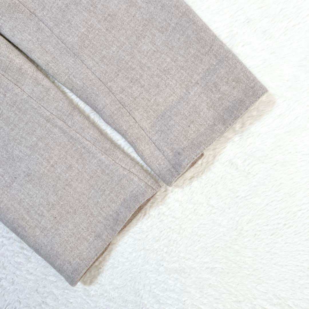 美品✨45R ウールコートメリノ二重織 ダブルフェイス ベージュ