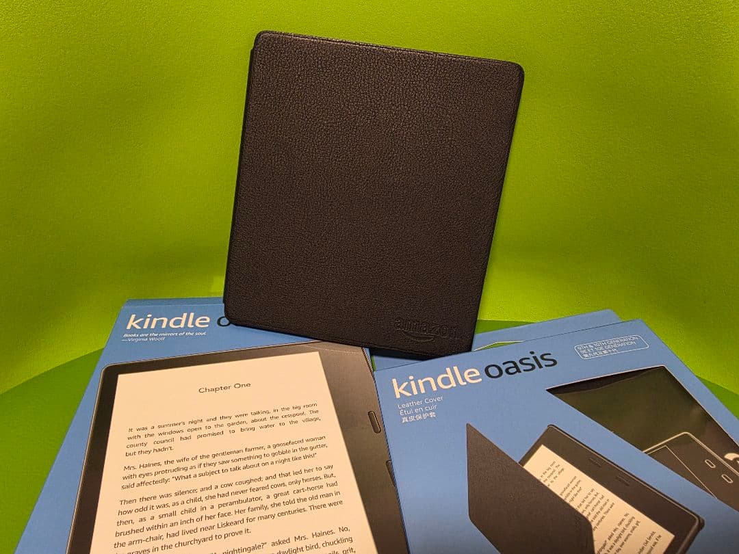 Kindle Oasis+純正レザーカバー