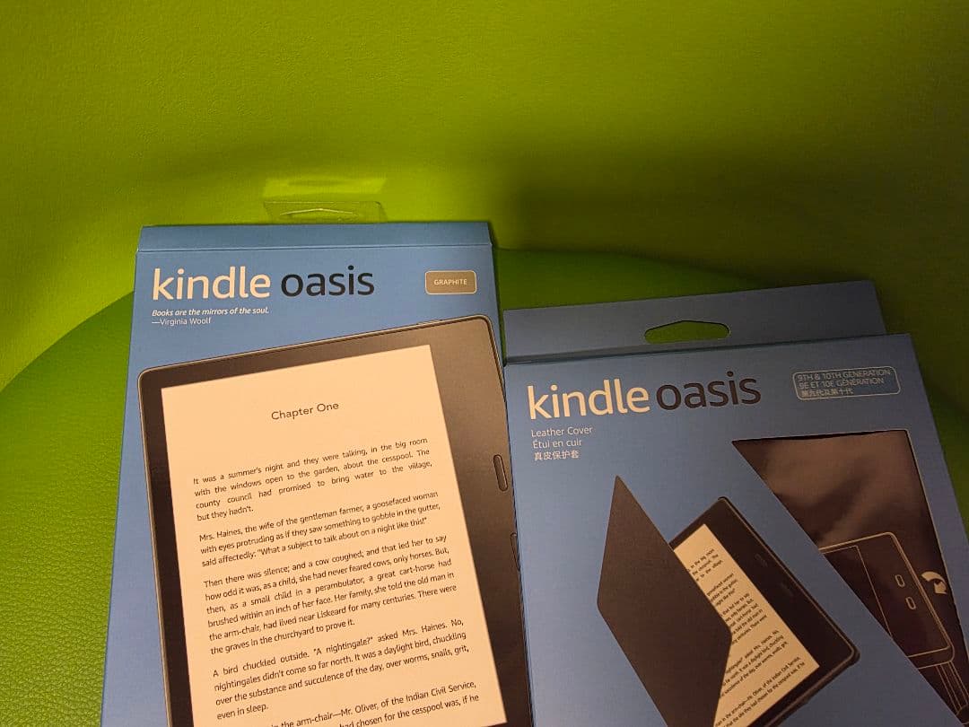 Kindle Oasis+純正レザーカバー