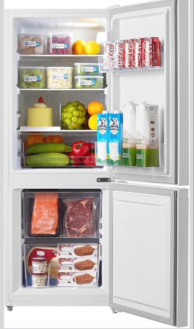 冷蔵庫 136L 幅47cm スリム 省スペース 大容量 耐熱天板 静音