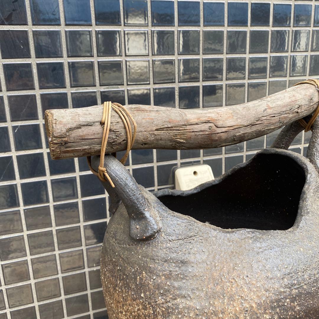 信楽焼 傘立て 工芸品 置物 インテリア 49cm 玄関 美品 レトロ