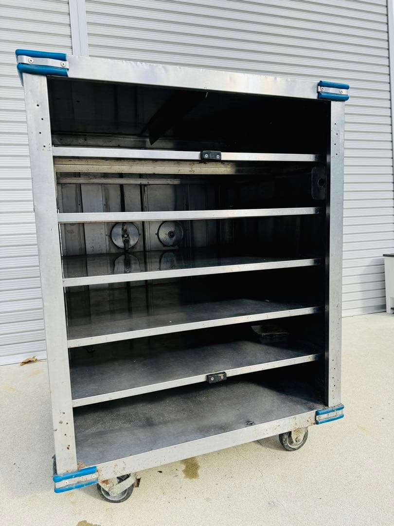 福岡発　NITCHO ステンレス棚扉付き　キャリー　移動 病院　老人ホーム　施設