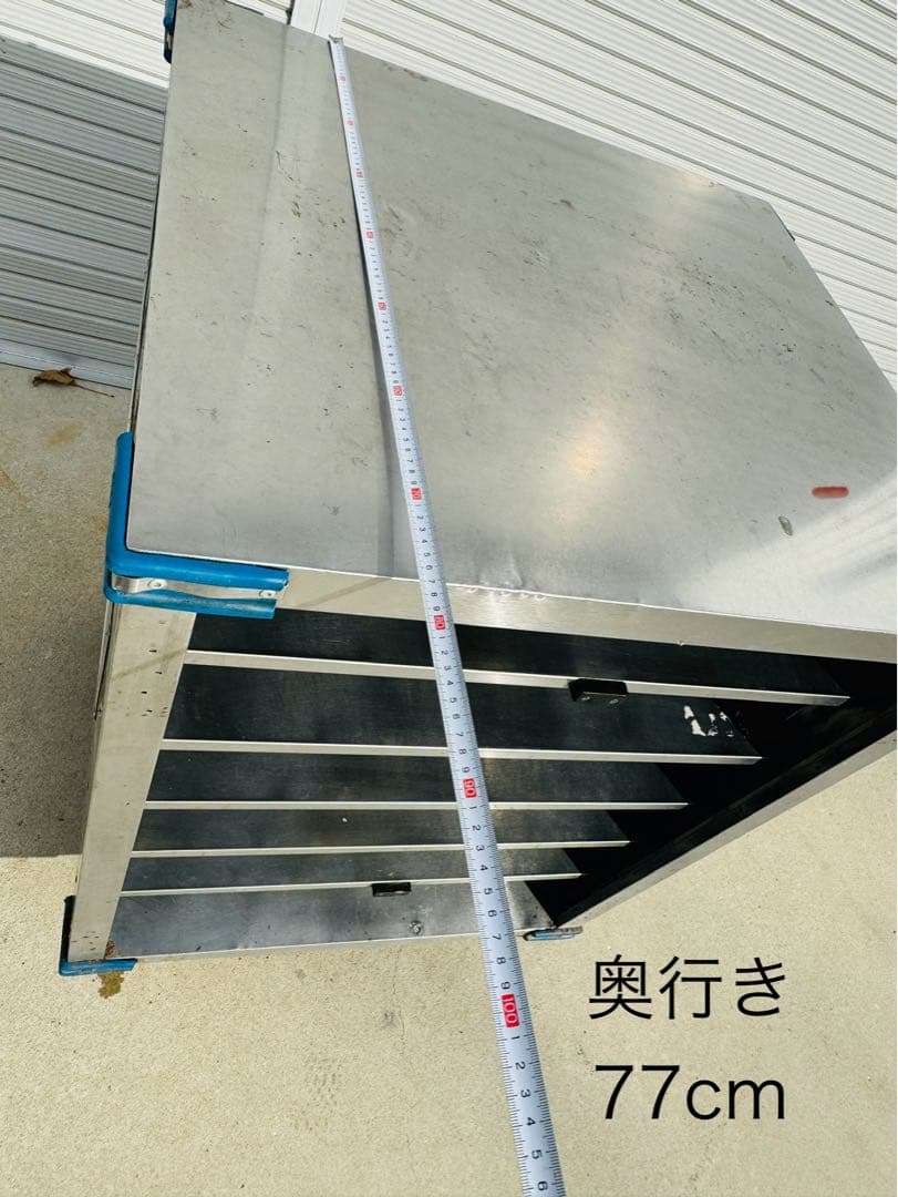 福岡発　NITCHO ステンレス棚扉付き　キャリー　移動 病院　老人ホーム　施設