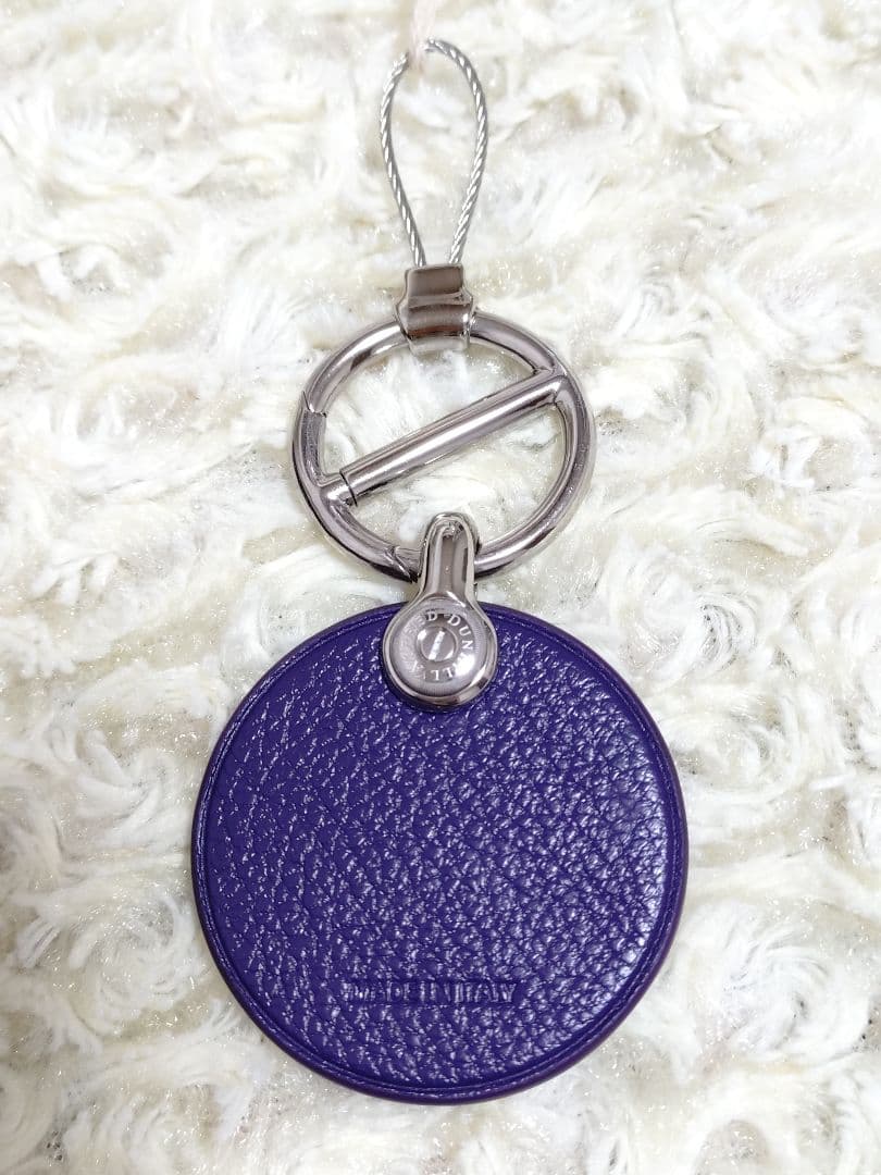 新品　DUNHILL ロゴ レザー キーホルダー イタリア製