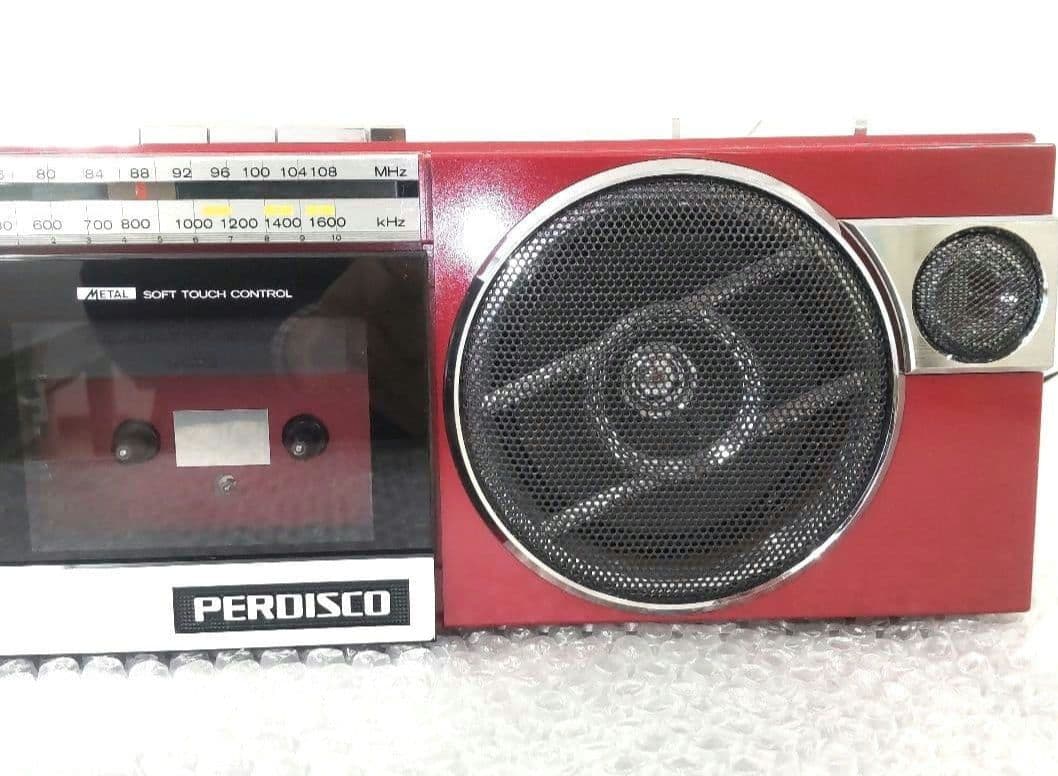 ラジカセ　８０年代　日立　ＬＸ－５　・　ラジオＯＫ、テープＮＧ　ジャンク