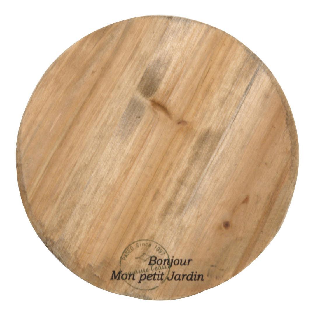 【2点セット】木製フラワースタンド ラウンド型ハイタイプ ブラウン