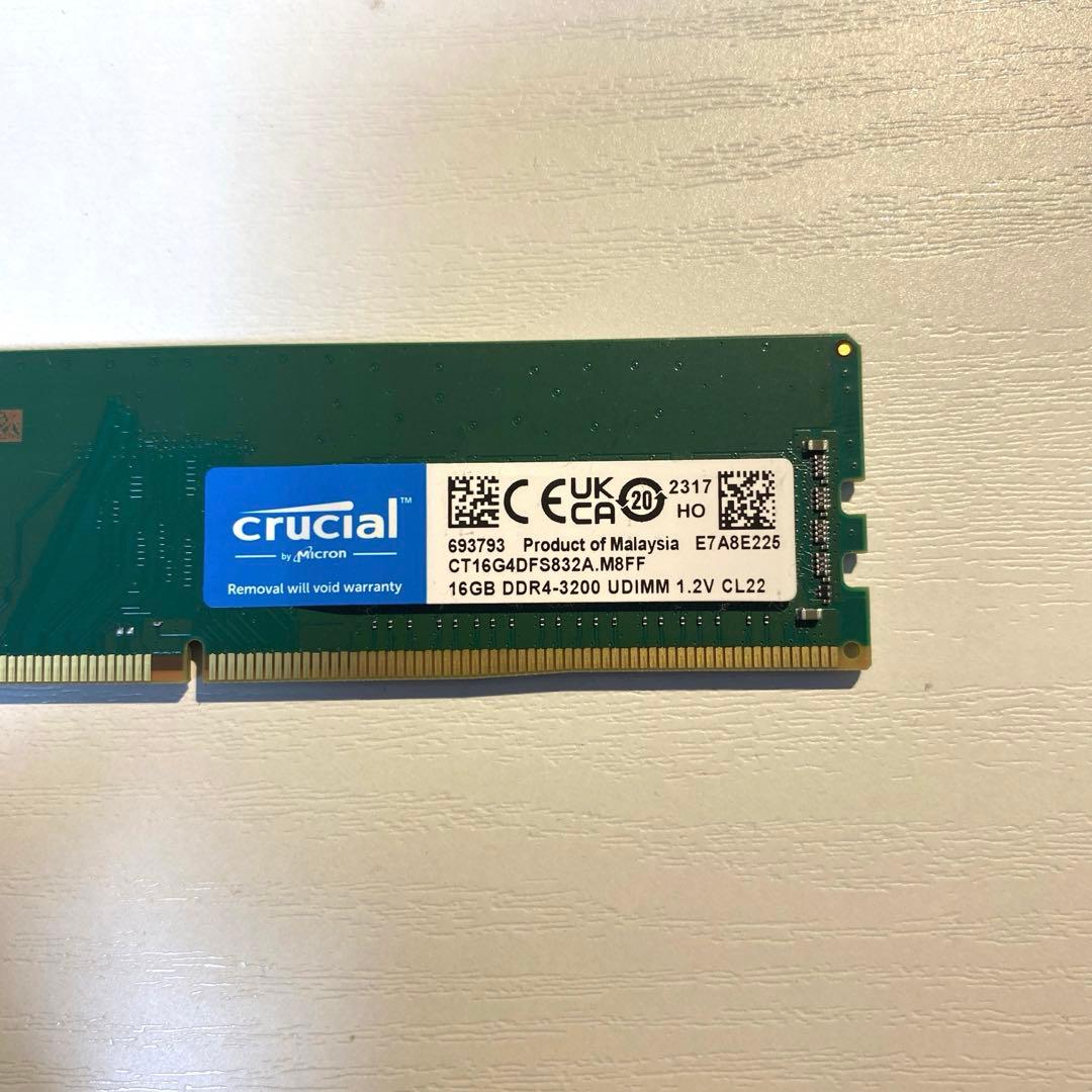 Crucial DDR4-3200 16GB×2枚 32GB PCメモリ