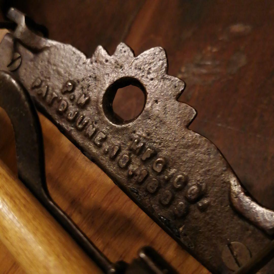 米国アンティーク木製バネ式クリップボード バインダー☆メッセージボード カード