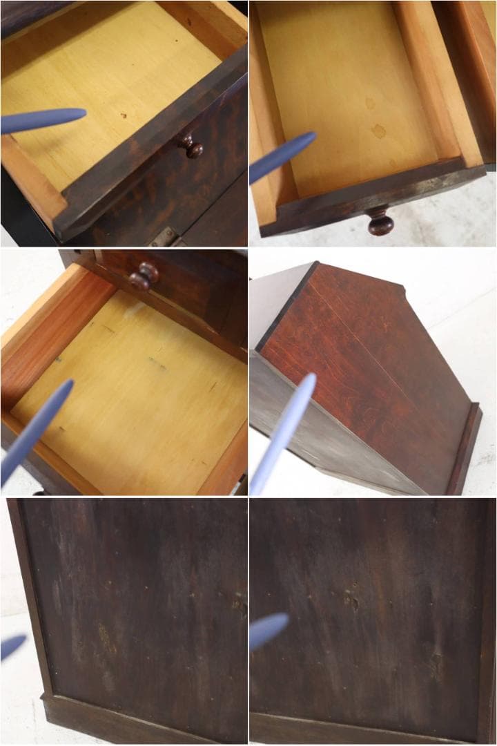 松本民芸家具 T型三尺ビューロー ライティングデスク 作家サイン入 ミズメザクラ