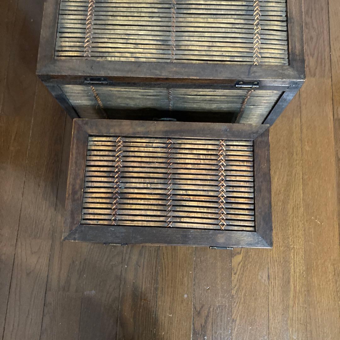 竹カゴ　竹細工　アンティーク