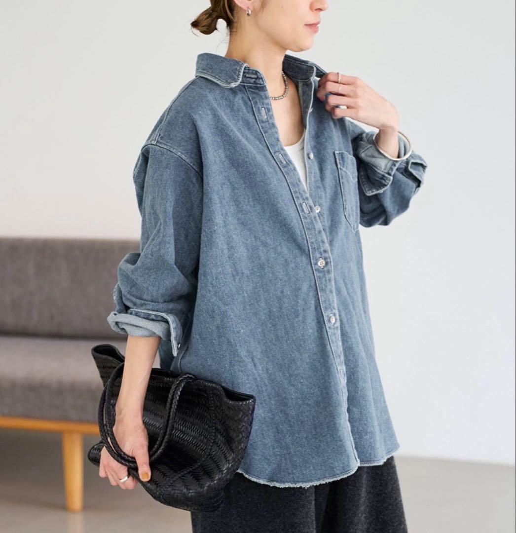新品25AWフレームワークdenimシャツ