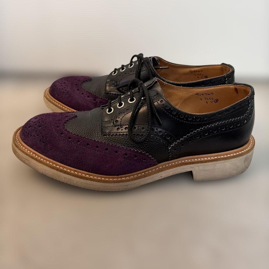 F*A様 トリッカーズ★ウィングチップ★黒紫 レザーシューズ