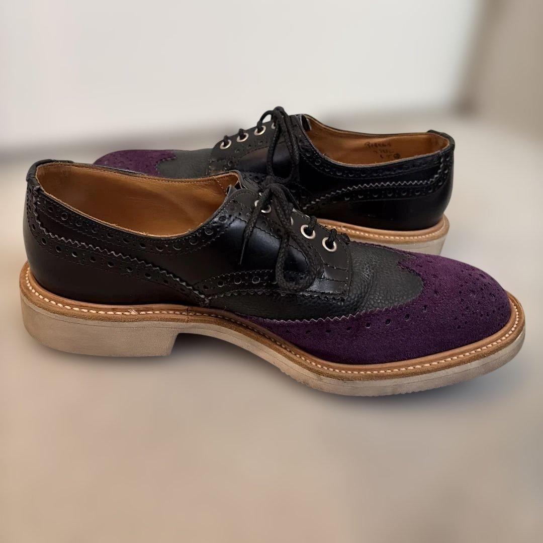 F*A様 トリッカーズ★ウィングチップ★黒紫 レザーシューズ
