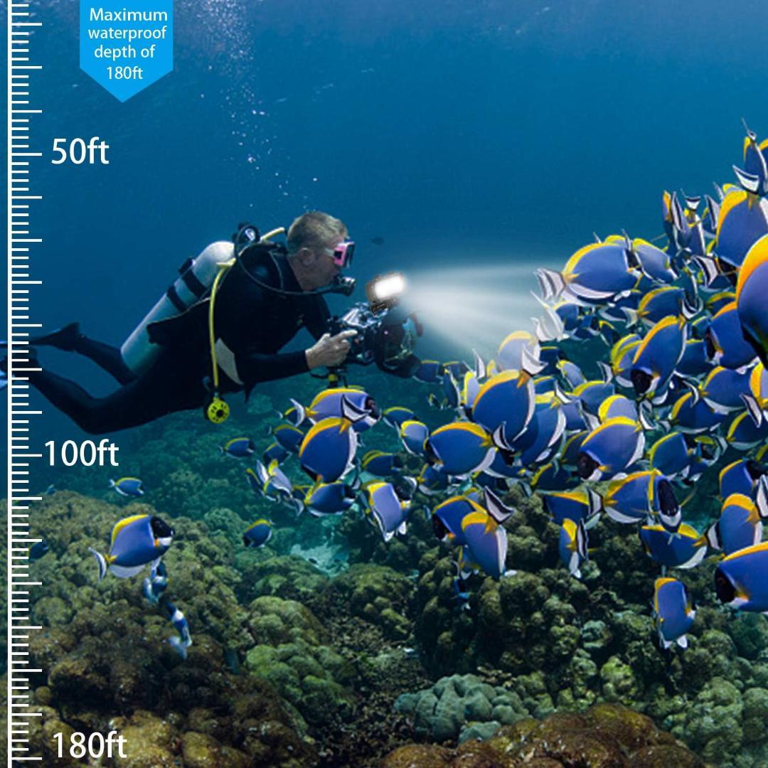 30 LEDビデオライト 防水ライト 使用可能カメラ多数 深海撮影対応 上質素材