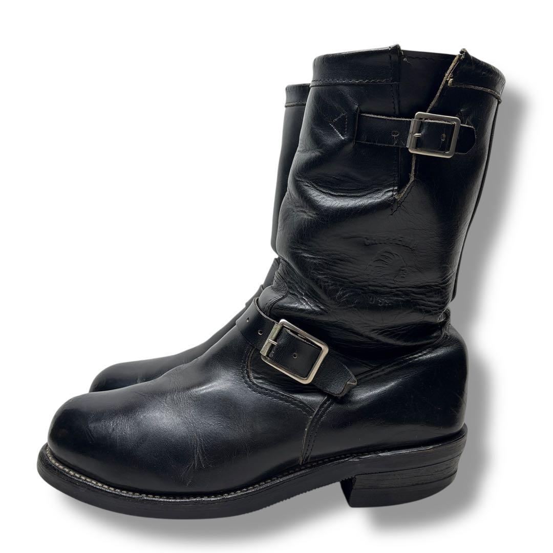 90's■Chippewa【27.0】エンジニアブーツ ブラック 黒 廃盤モデル