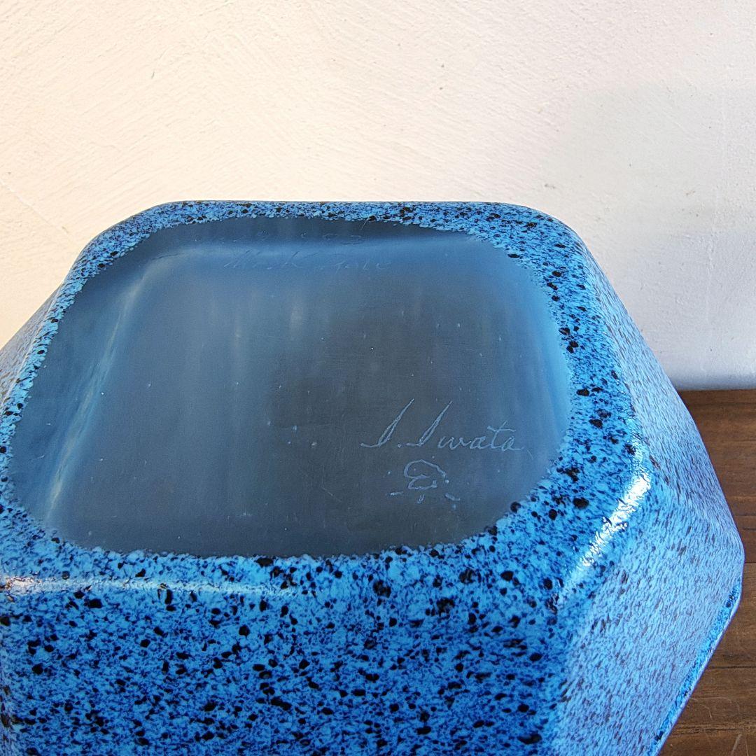 【岩田糸子】硝子 花瓶 フラワーベース 作家もの 最上位作